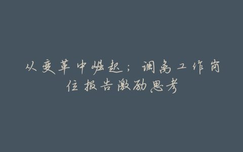 从变革中崛起:调离工作岗位报告激励思考