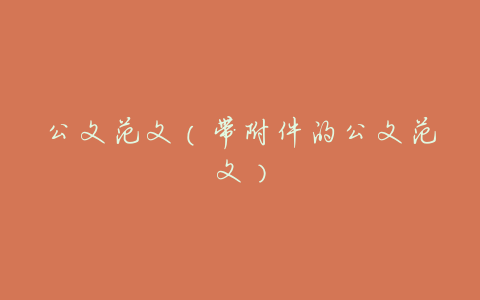 公文范文(带附件的公文范文)