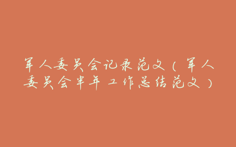 军人委员会记录范文(军人委员会半年工作总结范文)