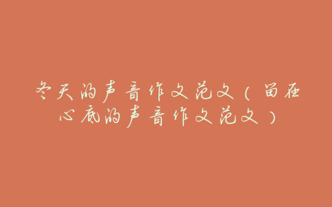 冬天的声音作文范文(留在心底的声音作文范文)