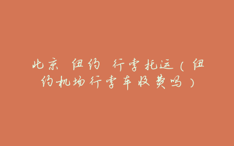北京 纽约 行李托运(纽约机场行李车收费吗)