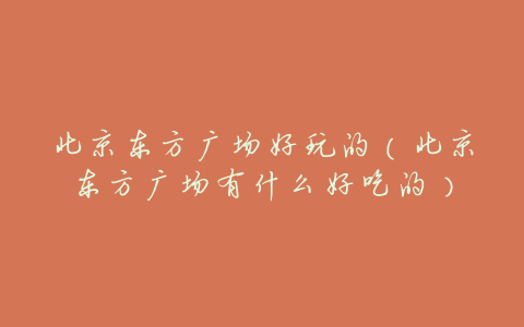北京东方广场好玩的(北京东方广场有什么好吃的)
