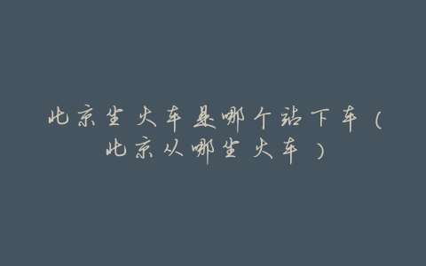 北京坐火车是哪个站下车(北京从哪坐火车)