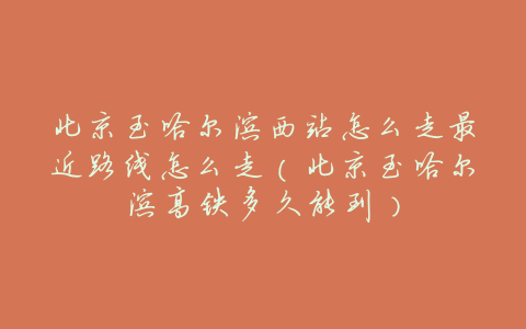 北京至哈尔滨西站怎么走最近路线怎么走(北京至哈尔滨高铁多久能到)