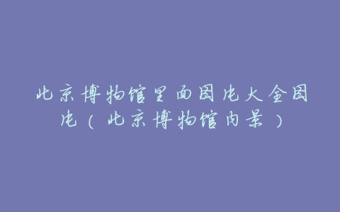 北京博物馆里面图片大全图片(北京博物馆内景)