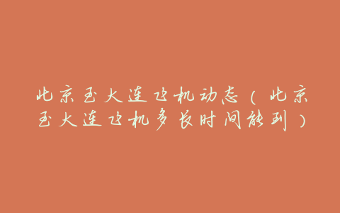 北京至大连飞机动态(北京至大连飞机多长时间能到)