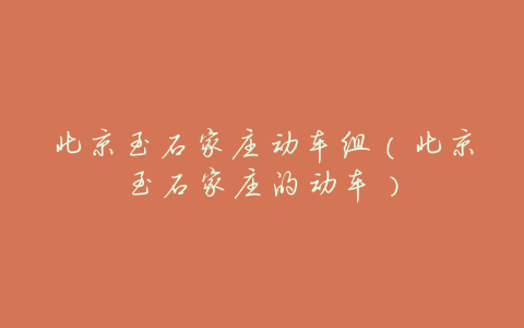 北京至石家庄动车组(北京至石家庄的动车)