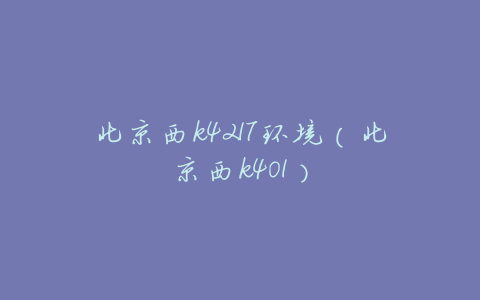 北京西k4217环境(北京西k401)